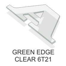Green Edged Clear 6T21